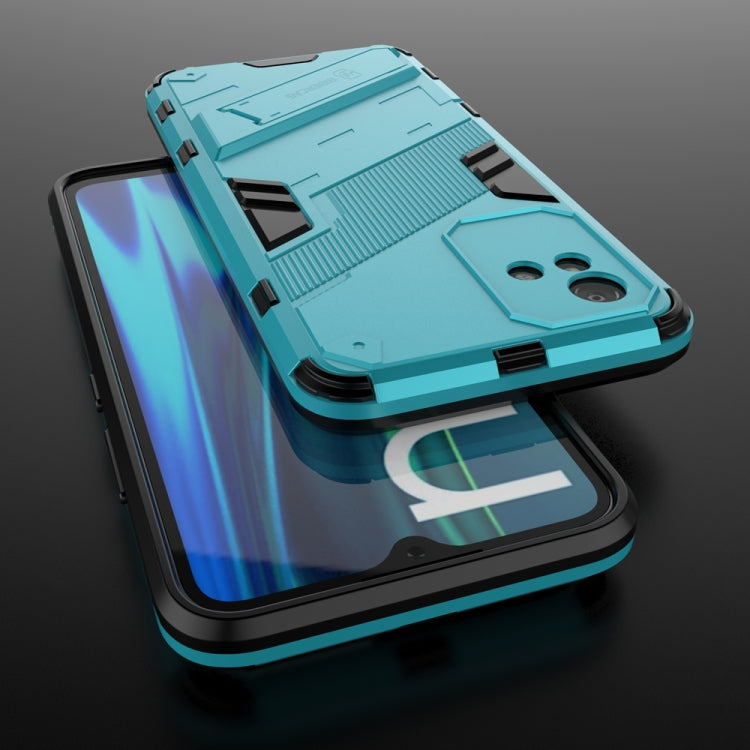 For OPPO Realme Narzo 50i Punk Armor 2 in 1 PC + TPU Shockproof Phone Case with Invisible Holder