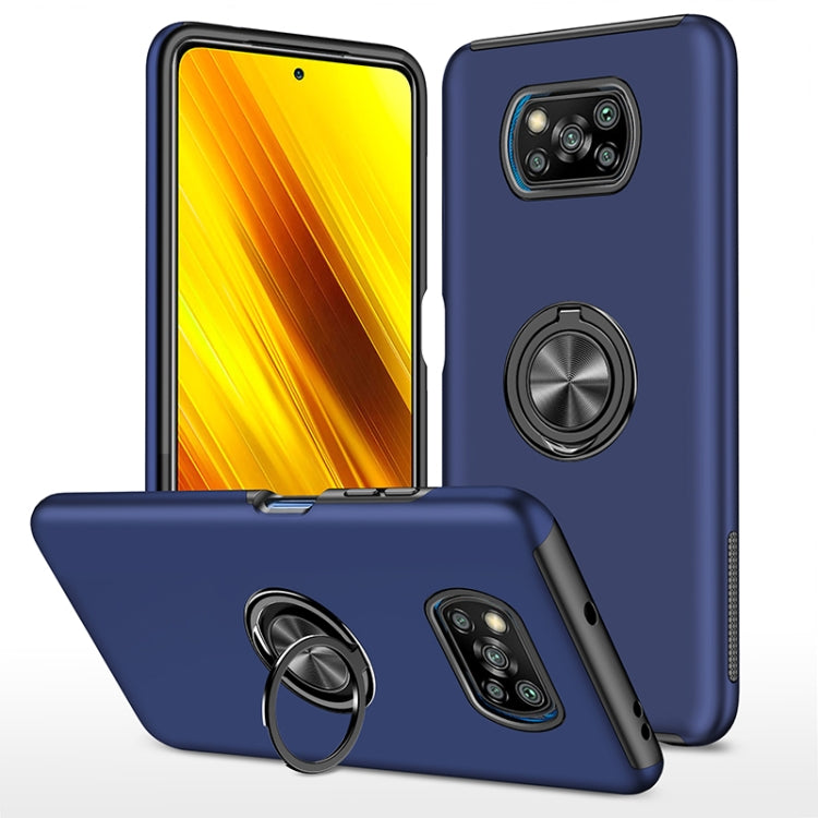 For Xiaomi Poco X3 NFC / X3 PC + TPU Magnetic Phone Case with Invisible Ring Holder
