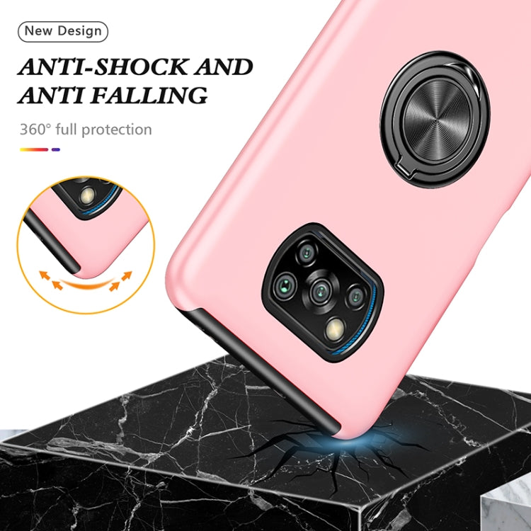 For Xiaomi Poco X3 NFC / X3 PC + TPU Magnetic Phone Case with Invisible Ring Holder
