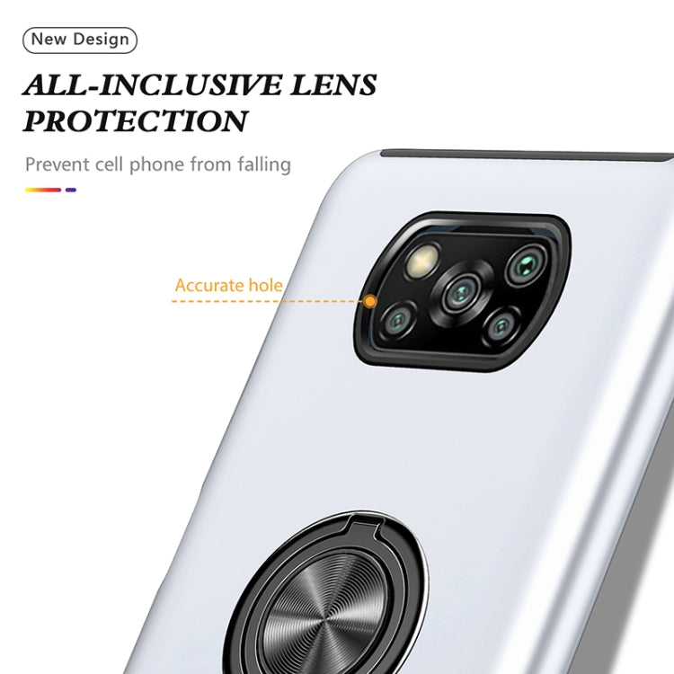 For Xiaomi Poco X3 NFC / X3 PC + TPU Magnetic Phone Case with Invisible Ring Holder