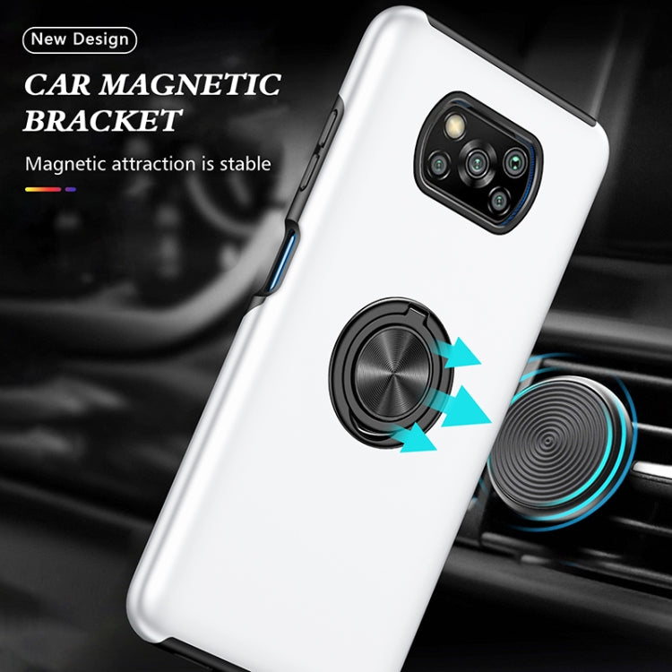 For Xiaomi Poco X3 NFC / X3 PC + TPU Magnetic Phone Case with Invisible Ring Holder