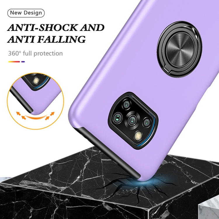 For Xiaomi Poco X3 NFC / X3 PC + TPU Magnetic Phone Case with Invisible Ring Holder