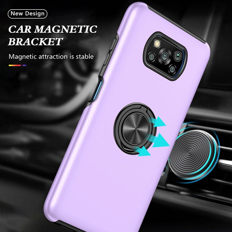 For Xiaomi Poco X3 NFC / X3 PC + TPU Magnetic Phone Case with Invisible Ring Holder