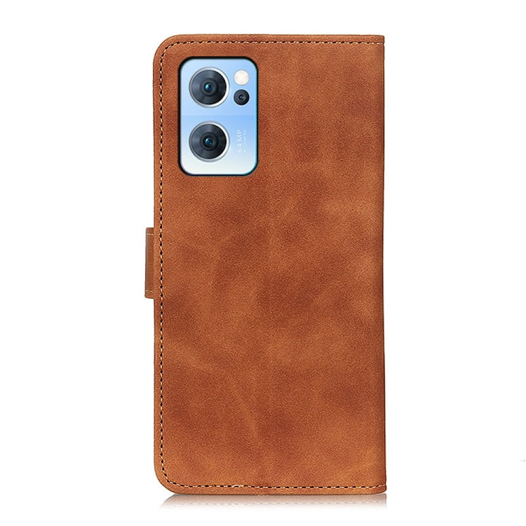 For OPPO Reno7 5G KHAZNEH Retro Texture Horizontal Flip Leather Phone Case