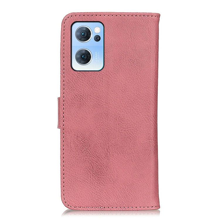 For OPPO Reno7 5G KHAZNEH Cowhide Texture Horizontal Flip Leather Phone Case