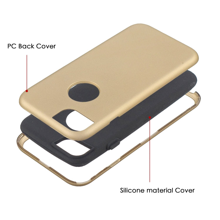 For iPhone SE 2022 / SE 2020 / 8 / 7 3 in 1 Shockproof PC + Silicon Case