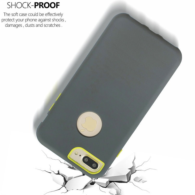 For iPhone 8 Plus / 7 Plus 3 in 1 Shockproof PC + Silicon Case