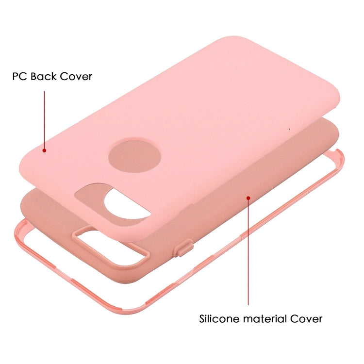 For iPhone 8 Plus / 7 Plus 3 in 1 Shockproof PC + Silicon Case