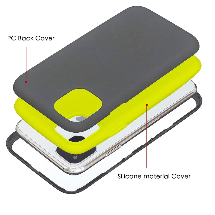 For iPhone 11 3 in 1 Shockproof PC + Silicon Case