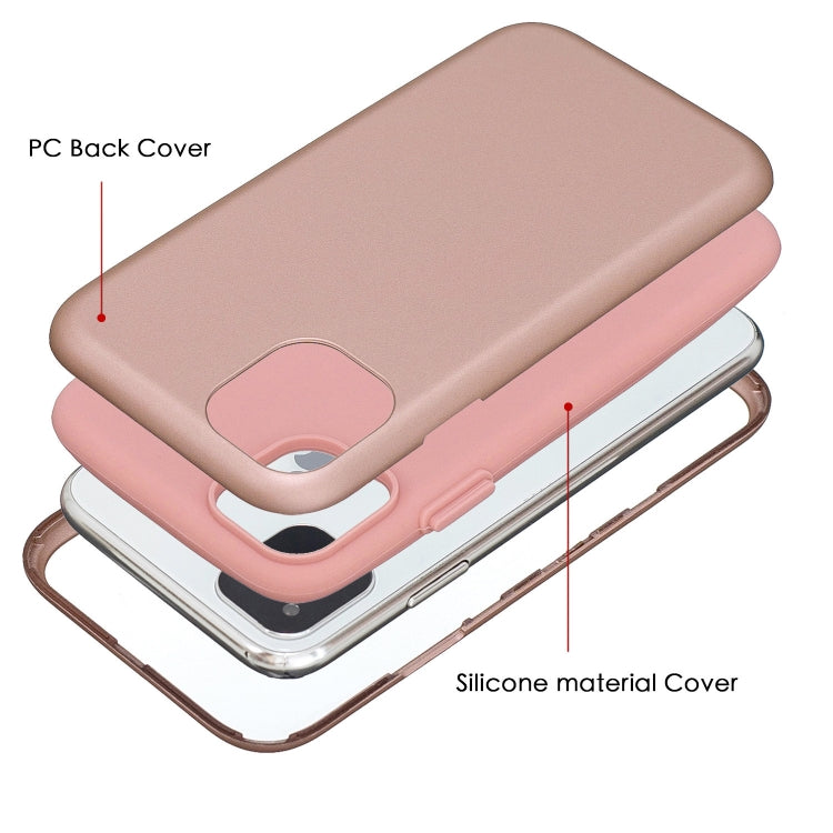 For iPhone 11 Pro Max For iPhone 11 Pro 3 in 1 Shockproof PC + Silicon Case