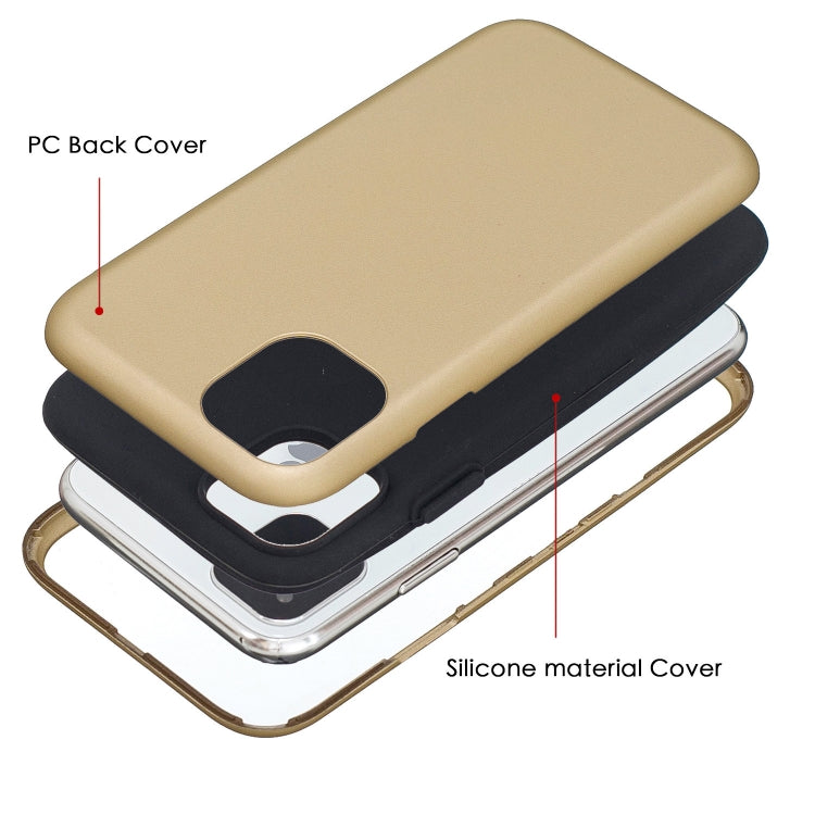 For iPhone 11 Pro Max 3 in 1 Shockproof PC + Silicon Case