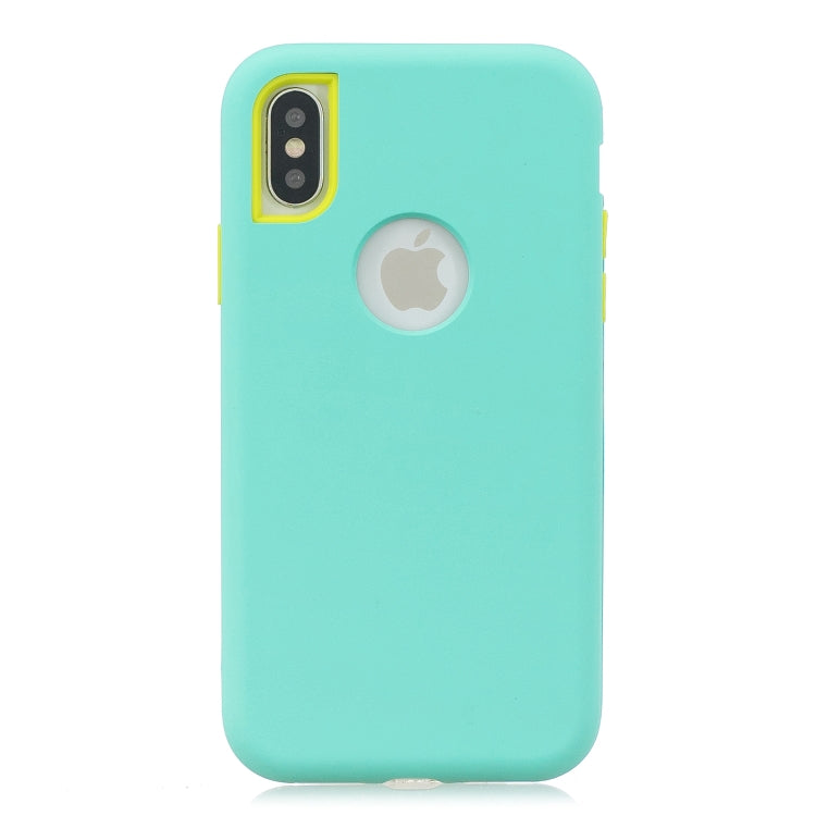 For iPhone X / XS 3 in 1 Shockproof PC + Silicon Case