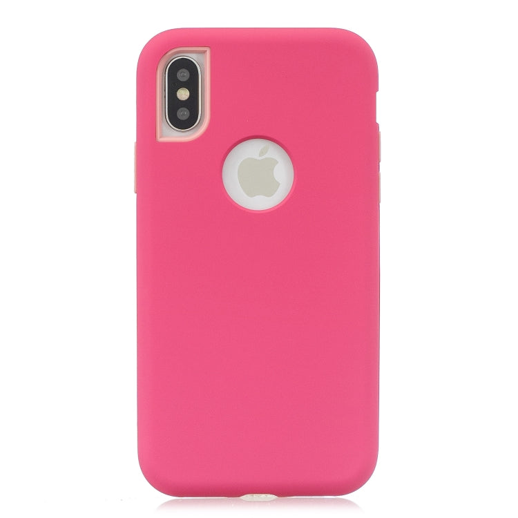 For iPhone X / XS 3 in 1 Shockproof PC + Silicon Case