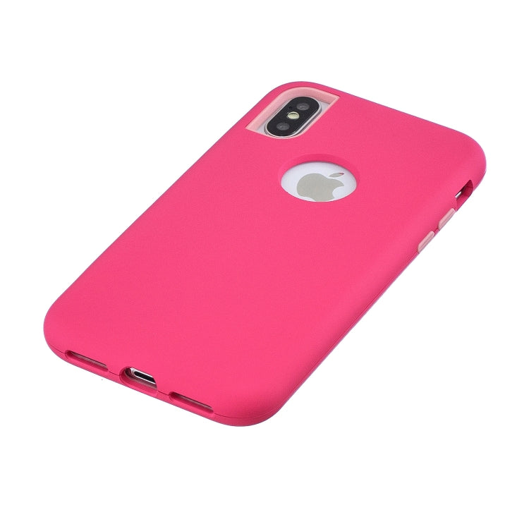 For iPhone X / XS 3 in 1 Shockproof PC + Silicon Case