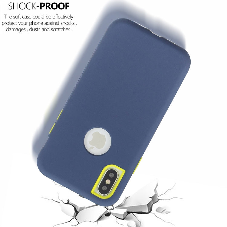 For iPhone XR 3 in 1 Shockproof PC + Silicon Case