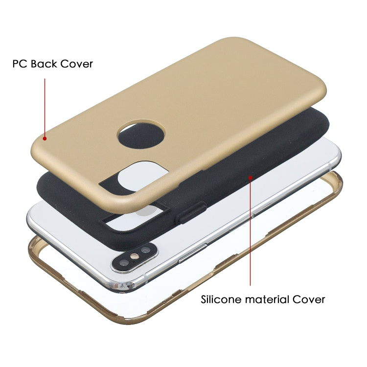 For iPhone XR 3 in 1 Shockproof PC + Silicon Case