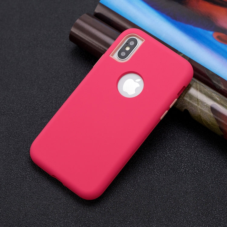 For iPhone XR 3 in 1 Shockproof PC + Silicon Case