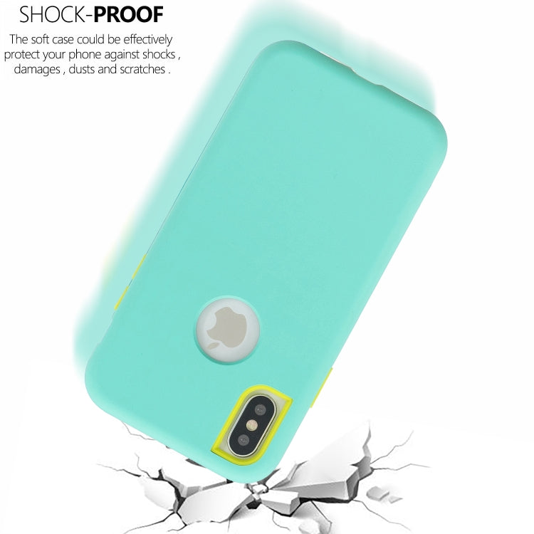 For iPhone XS Max 3 in 1 Shockproof PC + Silicon Case
