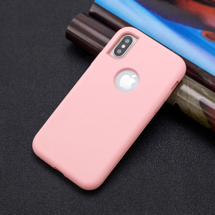 For iPhone XS Max 3 in 1 Shockproof PC + Silicon Case