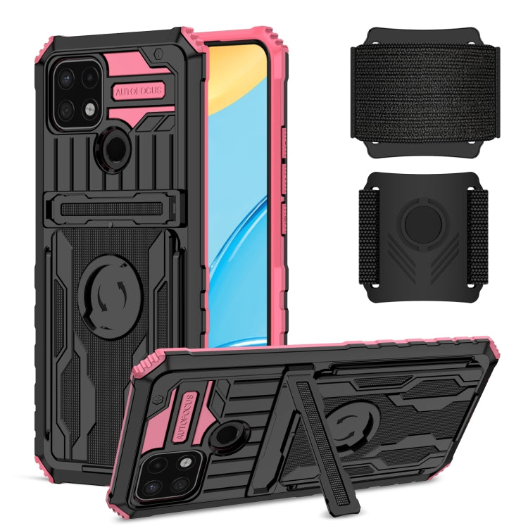For OPPO A15 Armor Wristband Phone Case