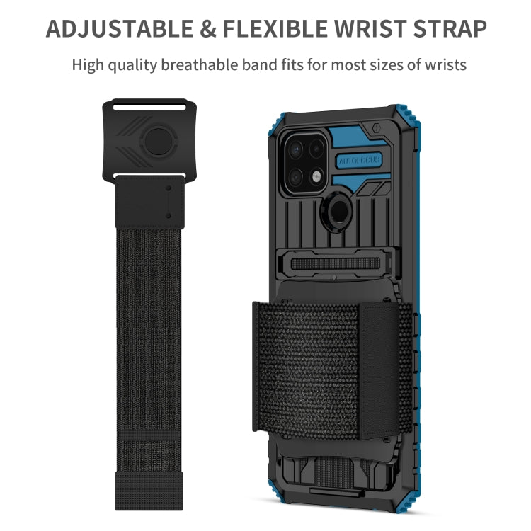 For OPPO A15 Armor Wristband Phone Case