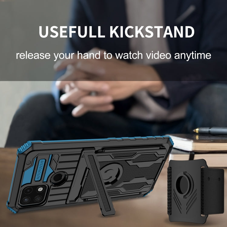 For OPPO A15 Armor Wristband Phone Case