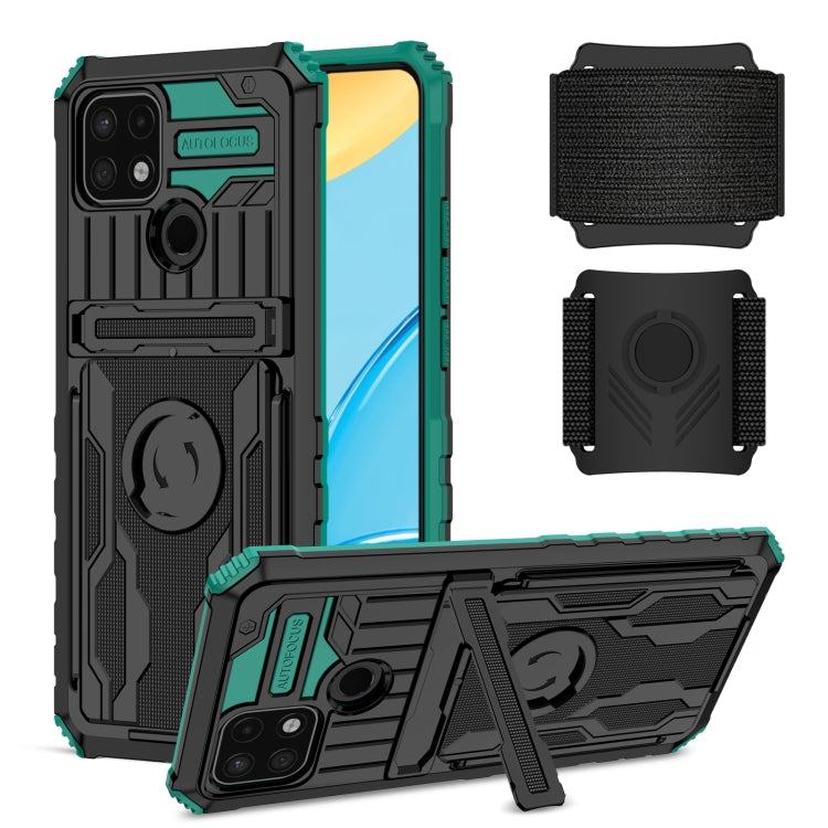 For OPPO A15 Armor Wristband Phone Case