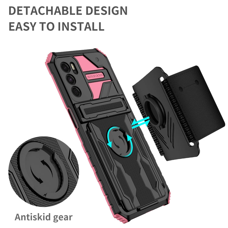 For OPPO A16 Armor Wristband Phone Case