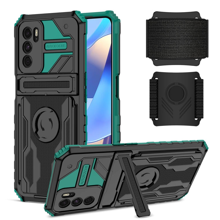 For OPPO A16 Armor Wristband Phone Case