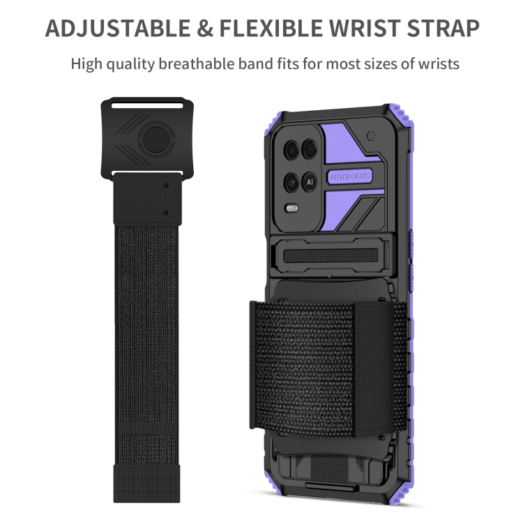 For OPPO A54 Armor Wristband Phone Case