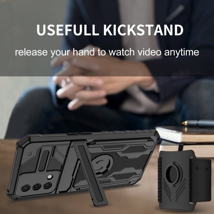 For OPPO A74 Armor Wristband Phone Case