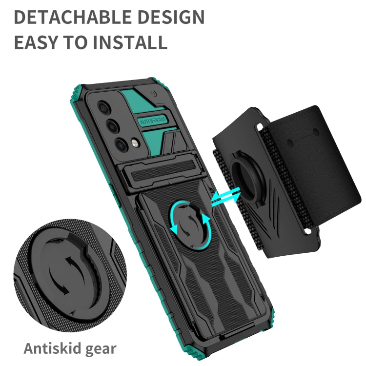 For OPPO A74 Armor Wristband Phone Case