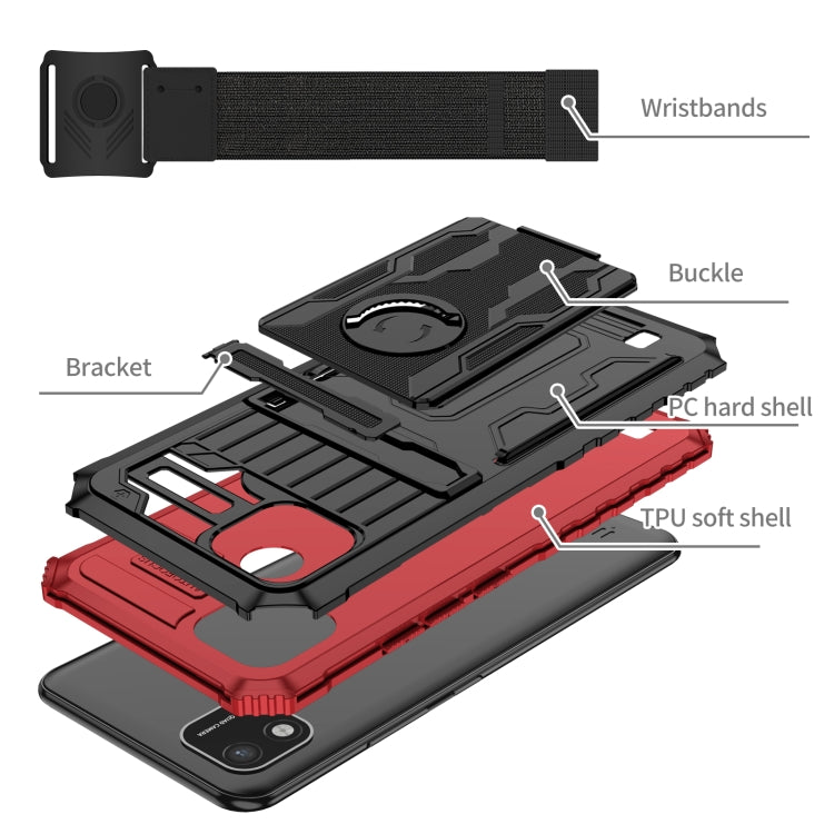 For OPPO Realme C20 Armor Wristband Phone Case