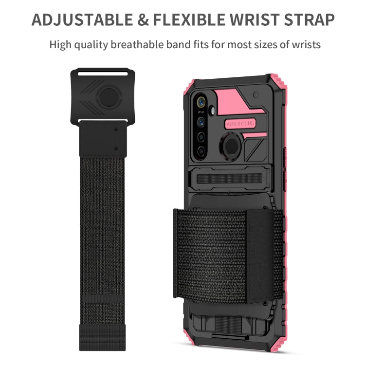 For OPPO Realme 5 / 5i / C3 Armor Wristband Phone Case