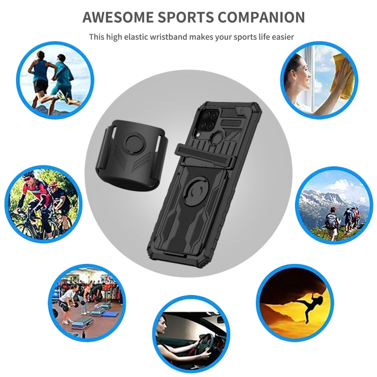 For OPPO Realme C15 Armor Wristband Phone Case