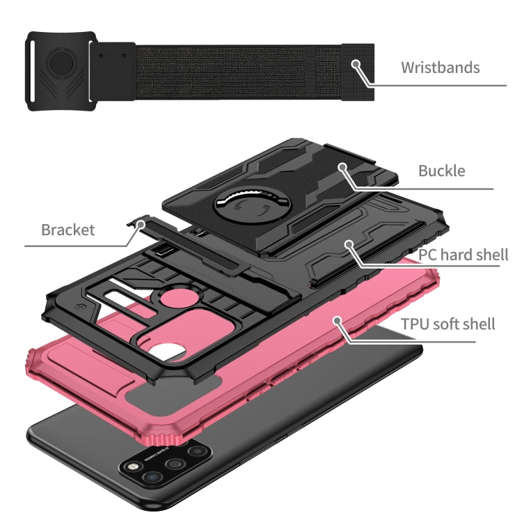 For OPPO Realme C17 Armor Wristband Phone Case