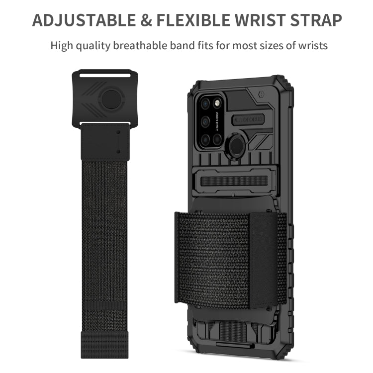 For OPPO Realme C17 Armor Wristband Phone Case