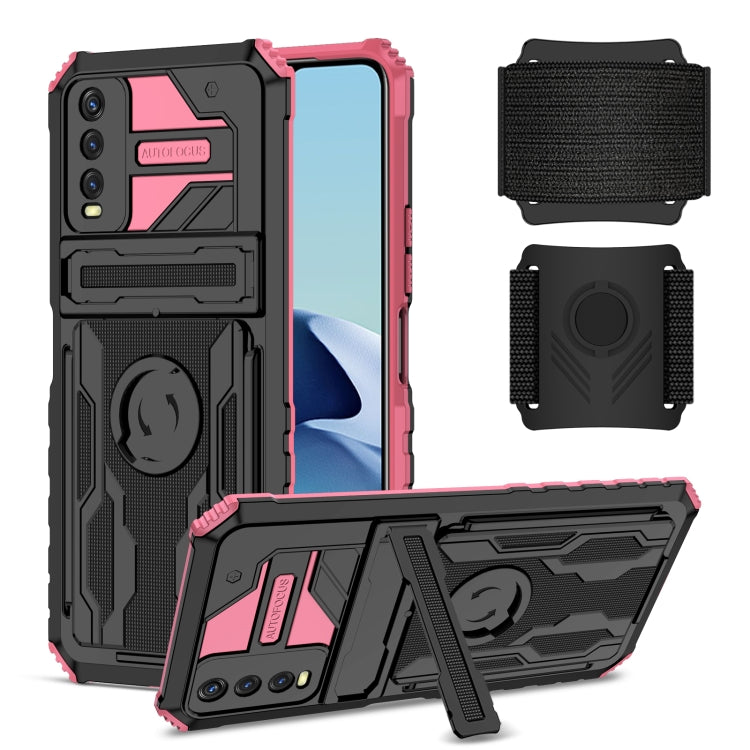 For vivo Y20 Armor Wristband Phone Case