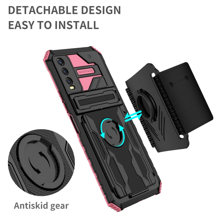 For vivo Y20 Armor Wristband Phone Case