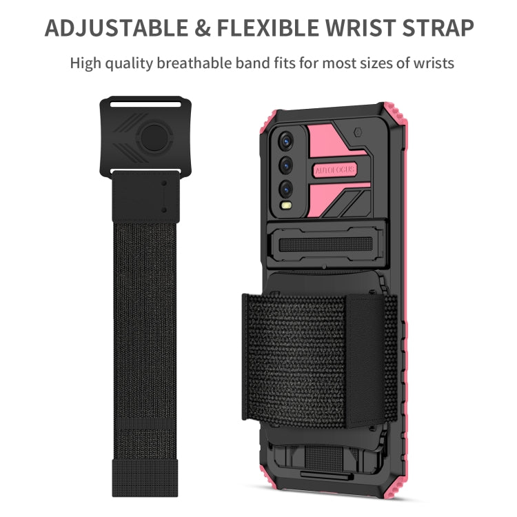 For vivo Y20 Armor Wristband Phone Case