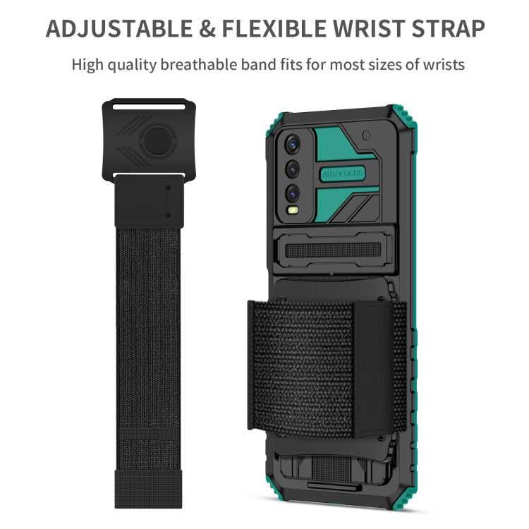 For vivo Y20 Armor Wristband Phone Case