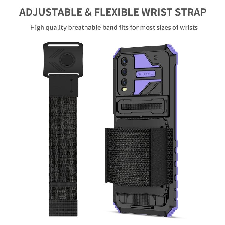 For vivo Y20 Armor Wristband Phone Case