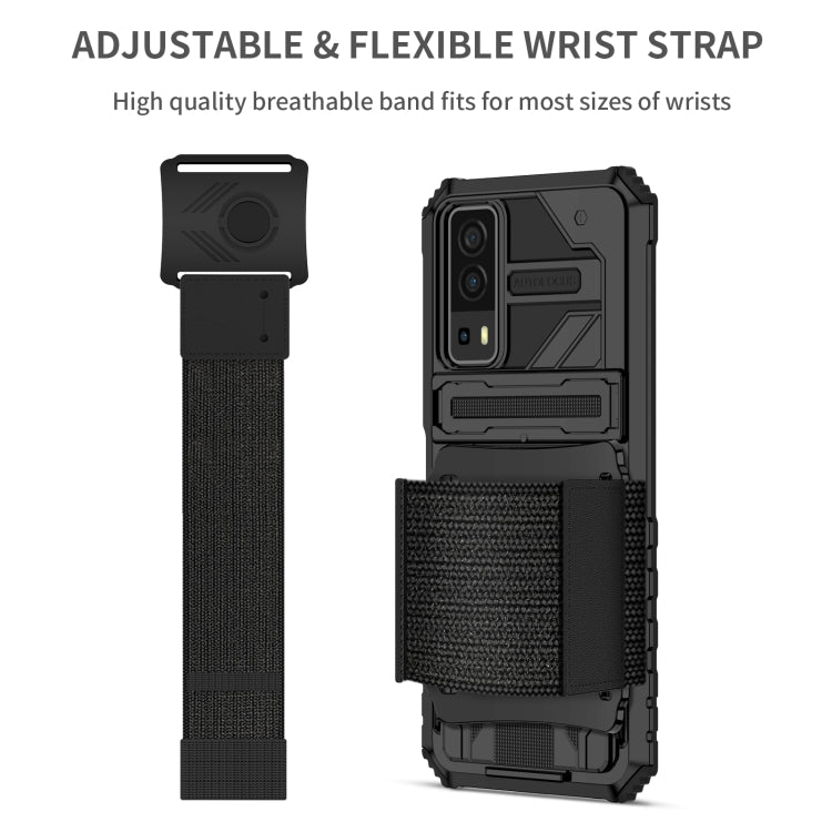 For vivo Y72 5G / Y53s Armor Wristband Phone Case