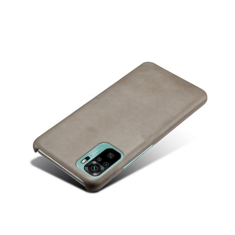 For Xiaomi Redmi Note 10 4G Calf Texture PC + PU Phone Case