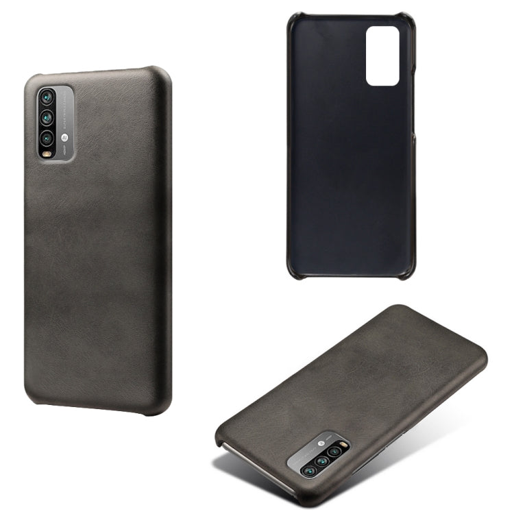 For Xiaomi Redmi Note 9 4G Calf Texture PC + PU Phone Case