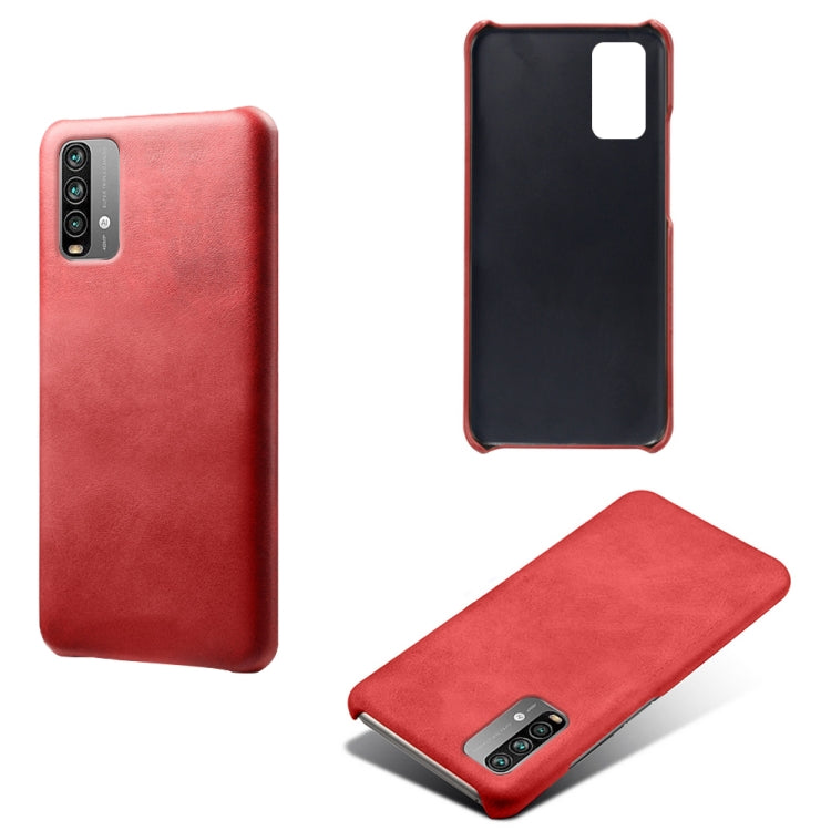 For Xiaomi Redmi Note 9 4G Calf Texture PC + PU Phone Case
