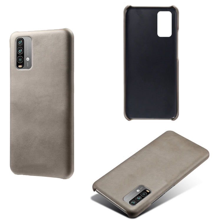 For Xiaomi Redmi Note 9 4G Calf Texture PC + PU Phone Case