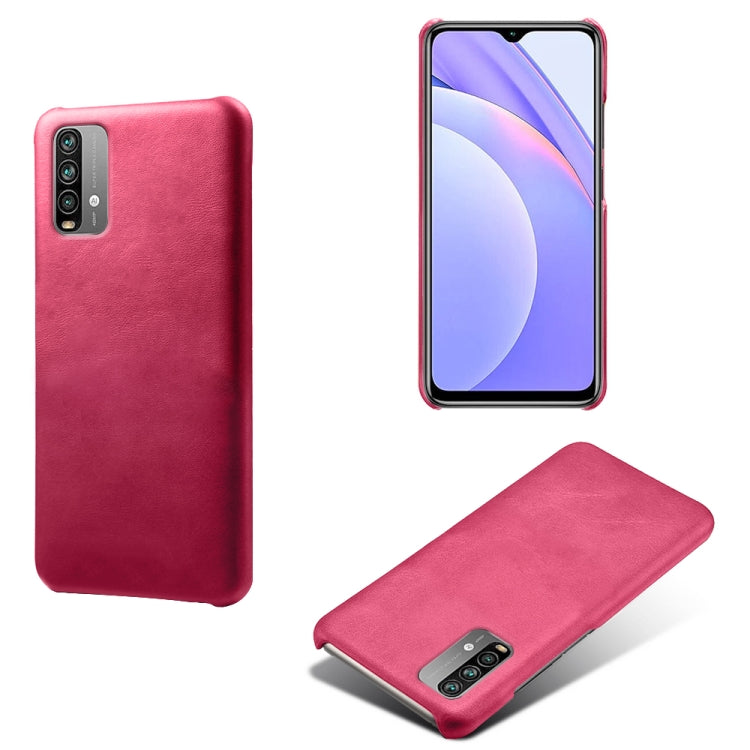 For Xiaomi Redmi Note 9 4G Calf Texture PC + PU Phone Case