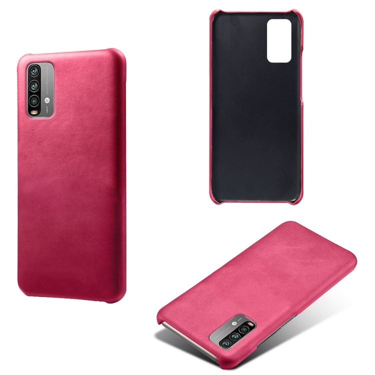 For Xiaomi Redmi Note 9 4G Calf Texture PC + PU Phone Case