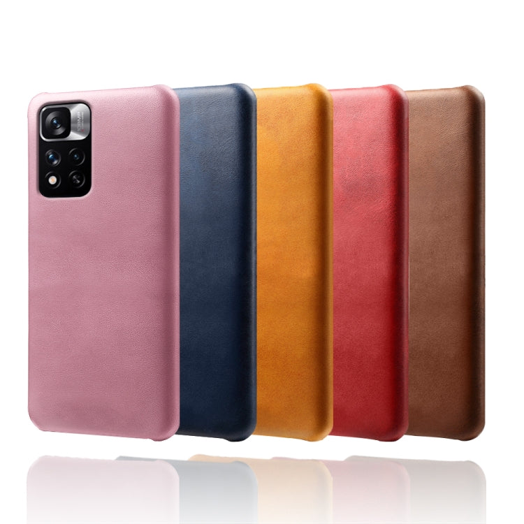 For Xiaomi Redmi Note 11 Pro+ Calf Texture PC + PU Phone Case
